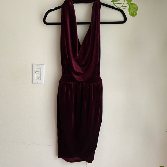 Mendocino // Velvet Cowl Mini Dress - Picture 4 of 5